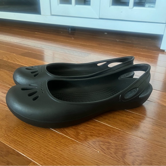 Crocs Kadee Slingback Slip On Ballet Work Comfort Flats Black Size 9 - Picture 7 of 8